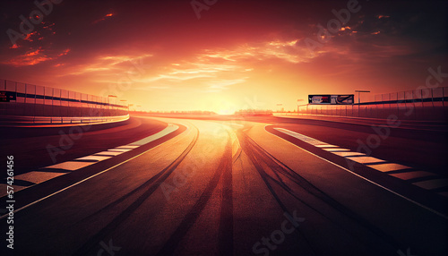 Panoramic view of abstract race Ring. © PaulShlykov