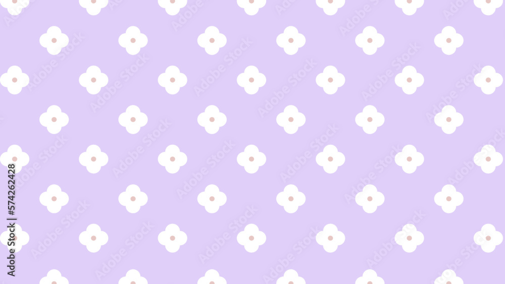 Violet seamless pattern with white flowers Violet seamless pattern with white flowers