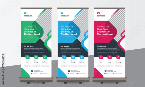 Business Roll Up Banner Set, Use Corporate Business, Agency, Travel, Gym, Fashion	