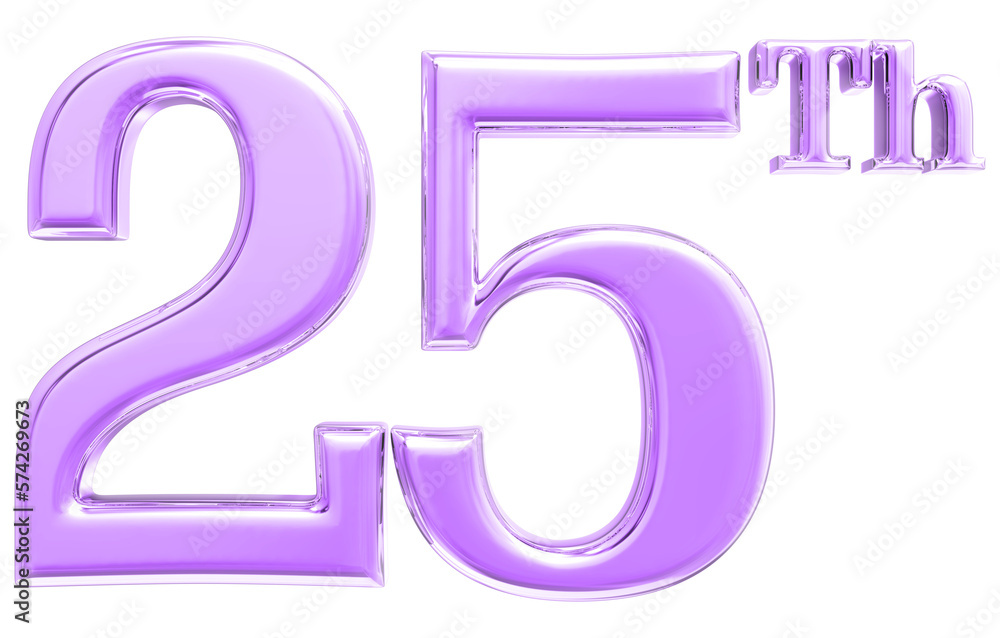 Happy Anniversary Number 3D Render Happy Anniversary Number 3D Render