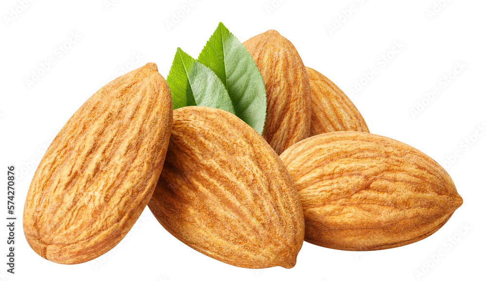 Delicious almonds cut out Delicious almonds cut out