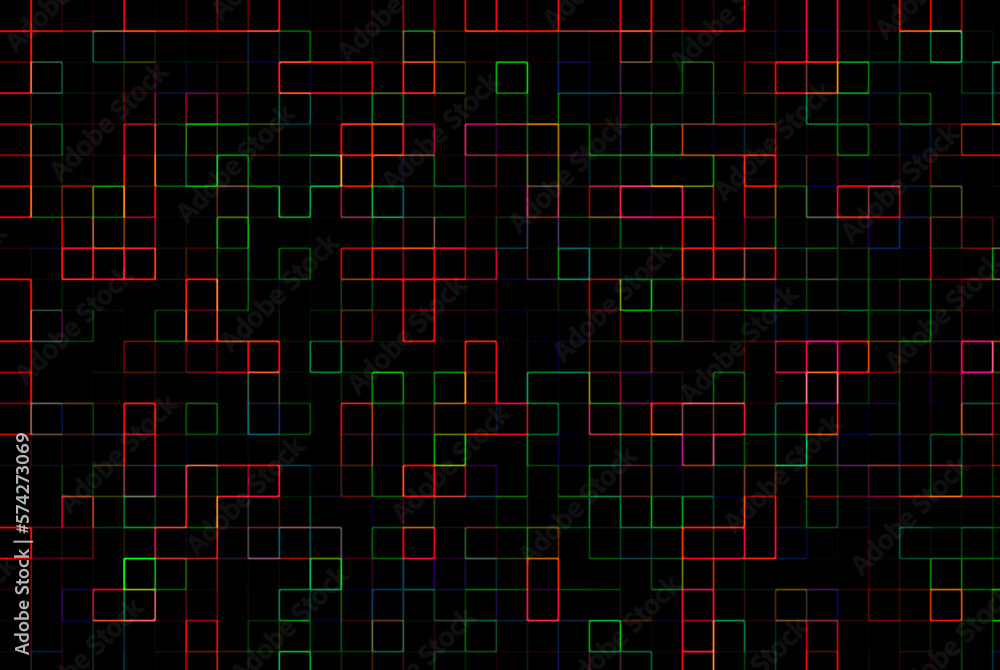black background with a grid of squares of different colors black background with a grid of squares of different colors