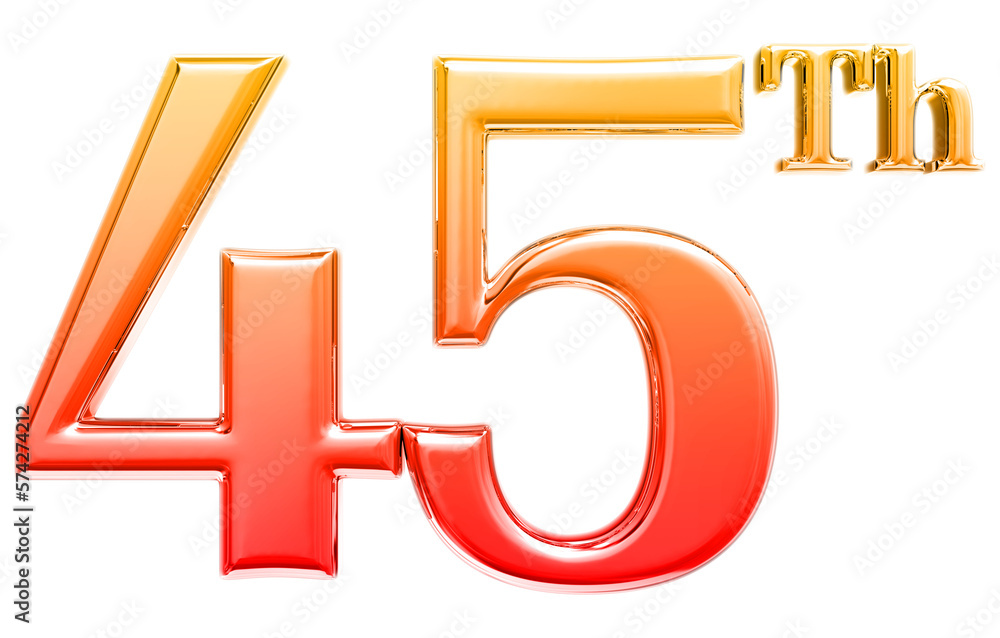 Fototapeta premium Happy Anniversary Number 3D Render