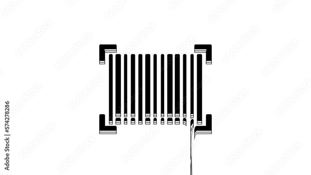 Black Barcode icon isolated on white background. 4K Video motion graphic animation Black Barcode icon isolated on white background. 4K Video motion graphic animation