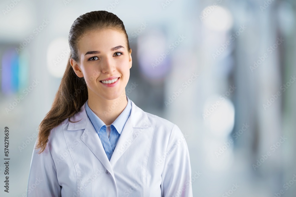 Doctor posing at hospital, healthcare concept Doctor posing at hospital, healthcare concept