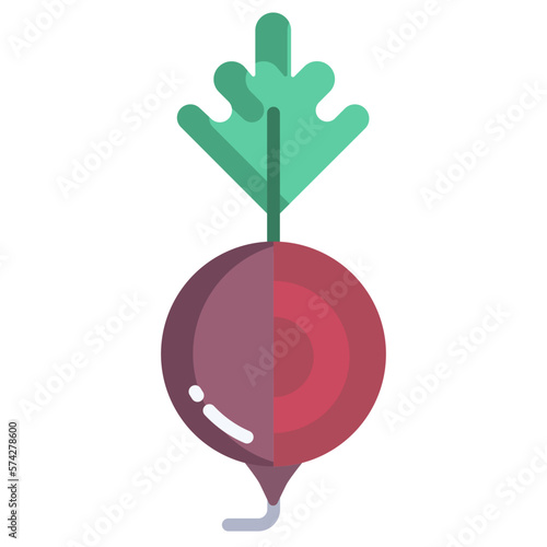 Beetroot slice icon