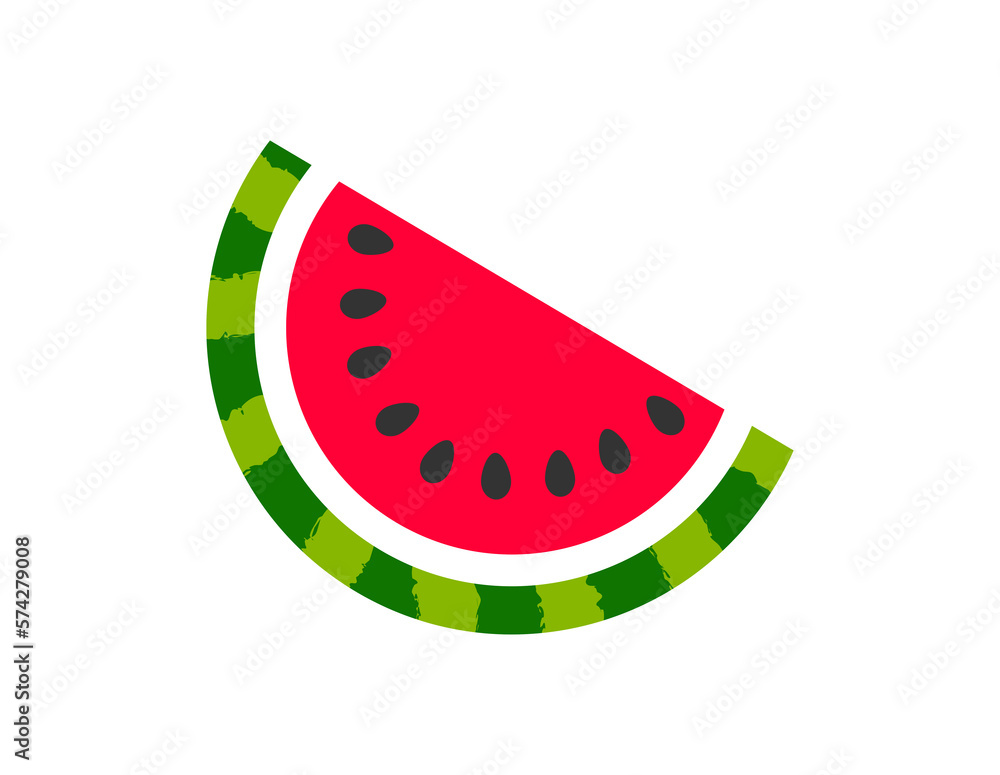 Watermelon fruit slice icon illustration. Watermelon fruit slice icon illustration.