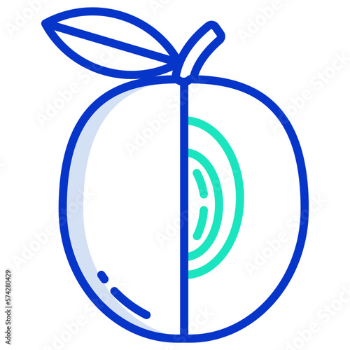 Plum slice icon