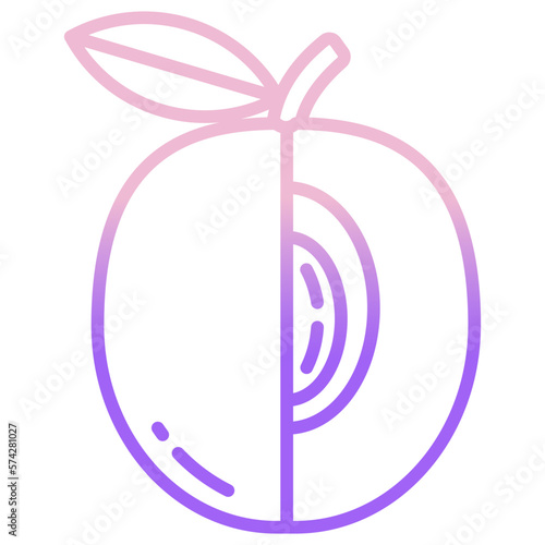 Plum slice icon