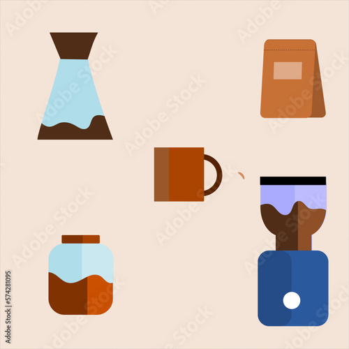 equipment for making coffee. coffee tool. coffee maker. barista tools