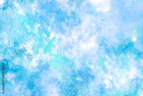 fantasy abstract background starry light blue sky, pastel gradient sky. watercolor