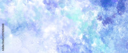 fantasy abstract background starry light blue sky, pastel gradient sky. watercolor