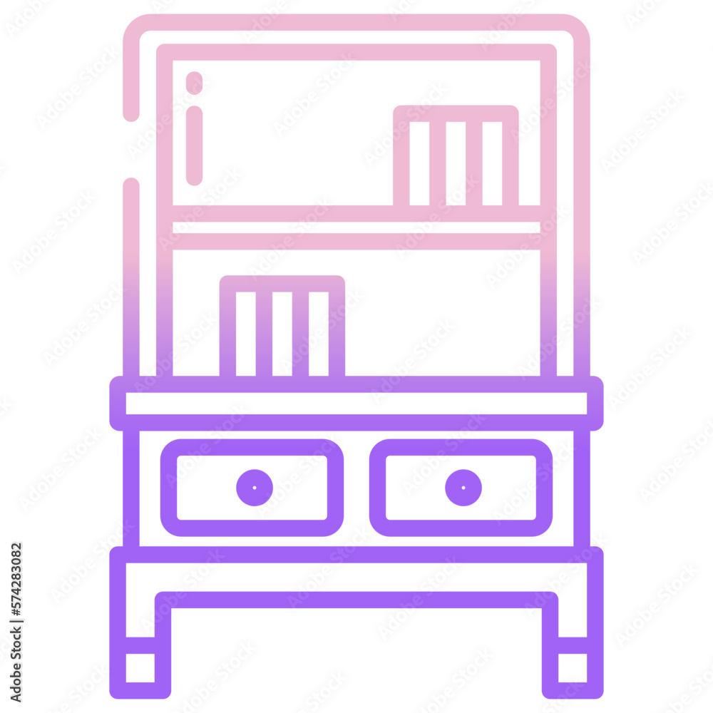 Obraz premium Bookshelf icon