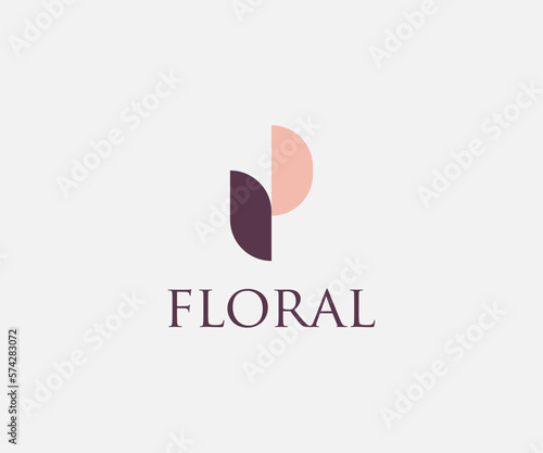 floral logo for beauty products or brand and brand identity.