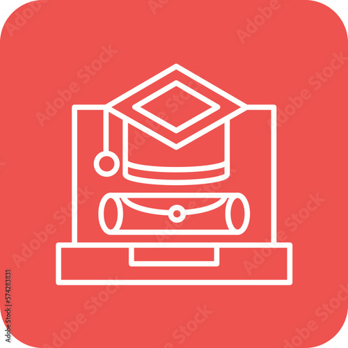 Online Graduation Icon