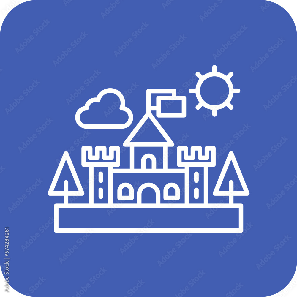 Naklejka premium Castle Landscape Icon
