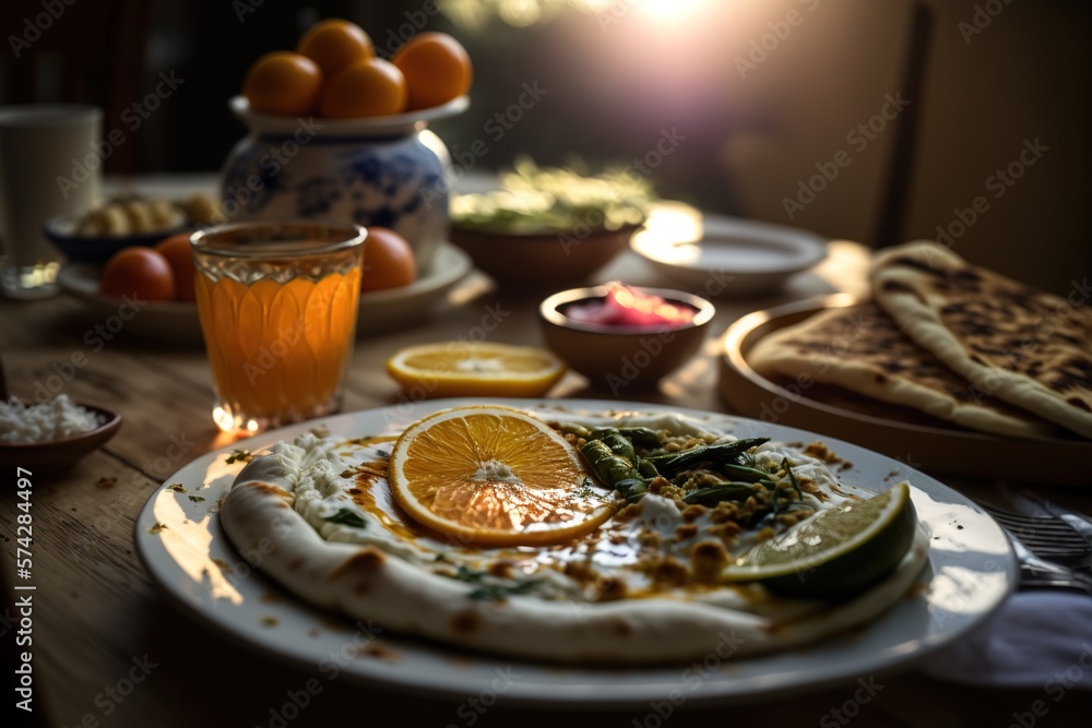 Traditional Turkish Breakfast. Generative AI. Traditional Turkish Breakfast. Generative AI.
