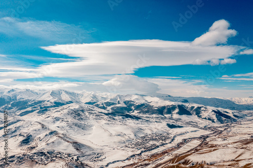 Armenian highland in winter, Armenia Lori region.