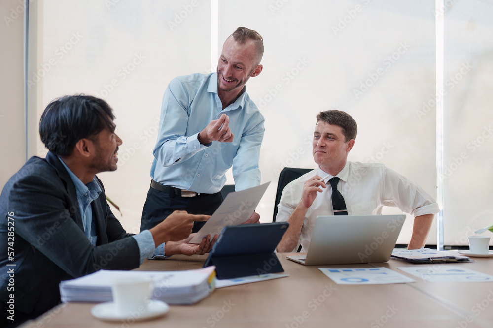 Group of Business financial with finance reports to analyze big data, balance sheet, strategy at meeting room. Group of Business financial with finance reports to analyze big data, balance sheet, strategy at meeting room.