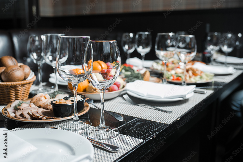 Fototapeta premium Atmospheric ambience, catering buffet