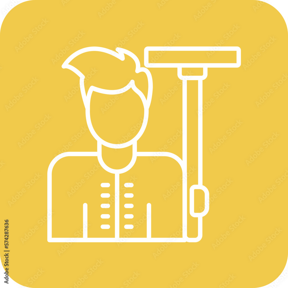 Man Holding Wiper Icon Man Holding Wiper Icon