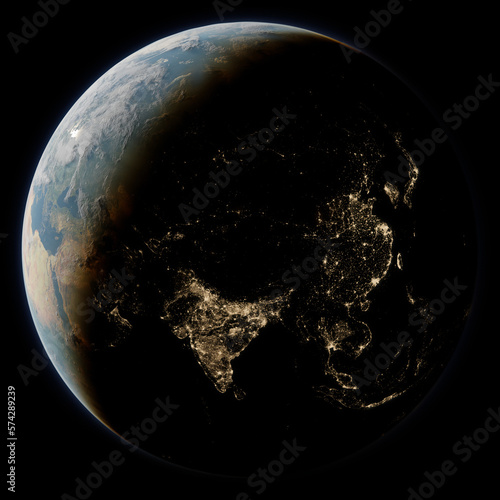 Planet Earth | Asia (render)