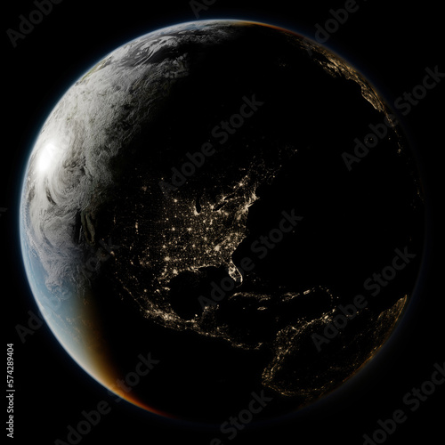 Planet Earth | North America (render)