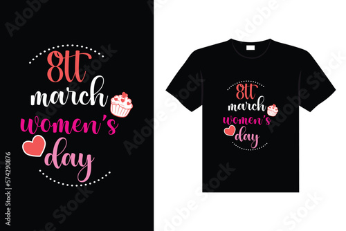 International Women's stickers lettering typography t-shirt design