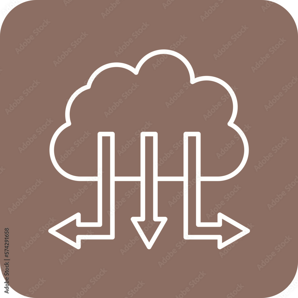 Cloud Distribution Icon Cloud Distribution Icon
