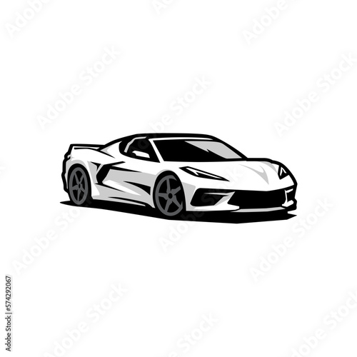 vector super car on white background. use for illustration © iqbal