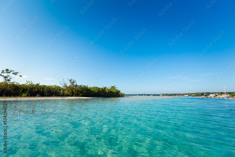 Beautiful lagoon Bacalar in Mexico Beautiful lagoon Bacalar in Mexico