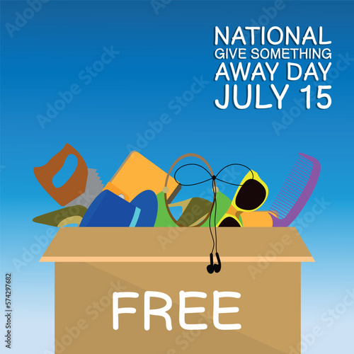  National Give Something Away Day. Design suitable for greeting card poster and banner