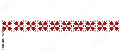Ukrainian folk embroidery vector pattern for clothes
