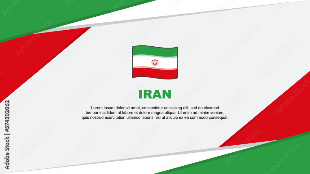 Obraz premium Iran Flag Abstract Background Design Template. Iran Independence Day Banner Cartoon Vector Illustration. Iran