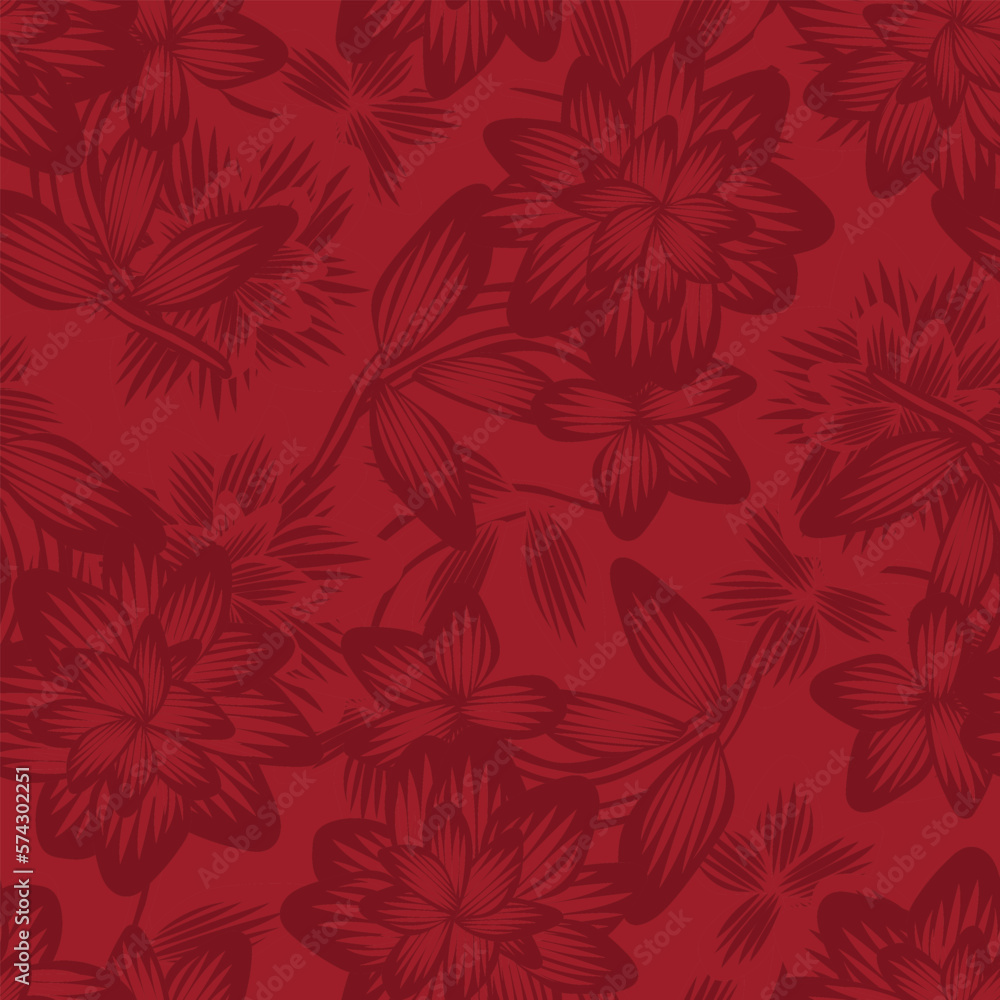 Oriental Floral Seamless Pattern Design