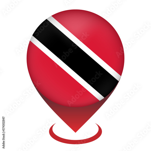 Free Download Map pointer with contry Trinidad and Tobago. Trinidad and Tobago flag. Vector illustration. - GFXLoad