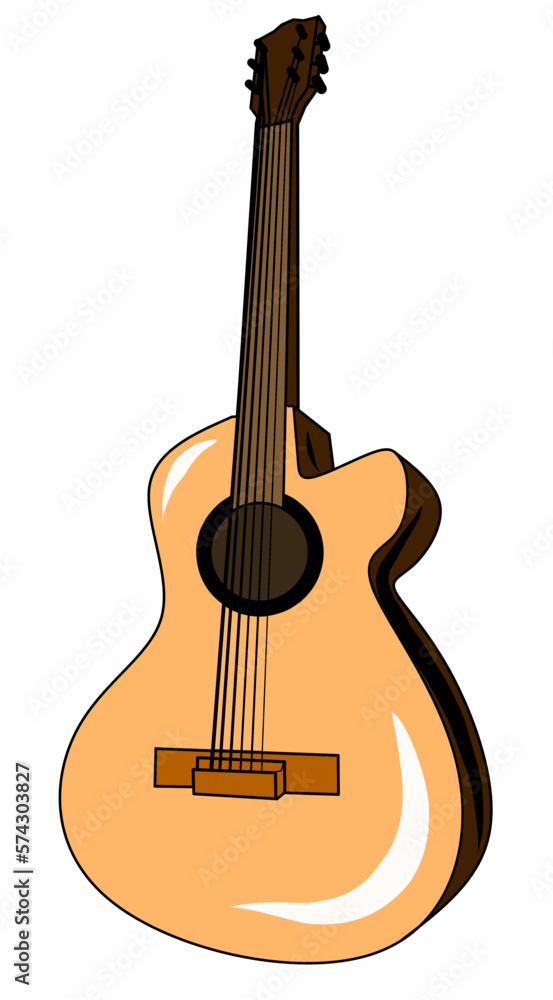 Fototapeta premium acoustic guitar vector illustration