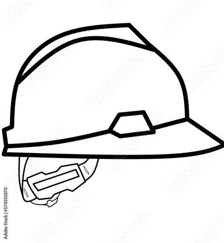 illustration of a contruction helmet