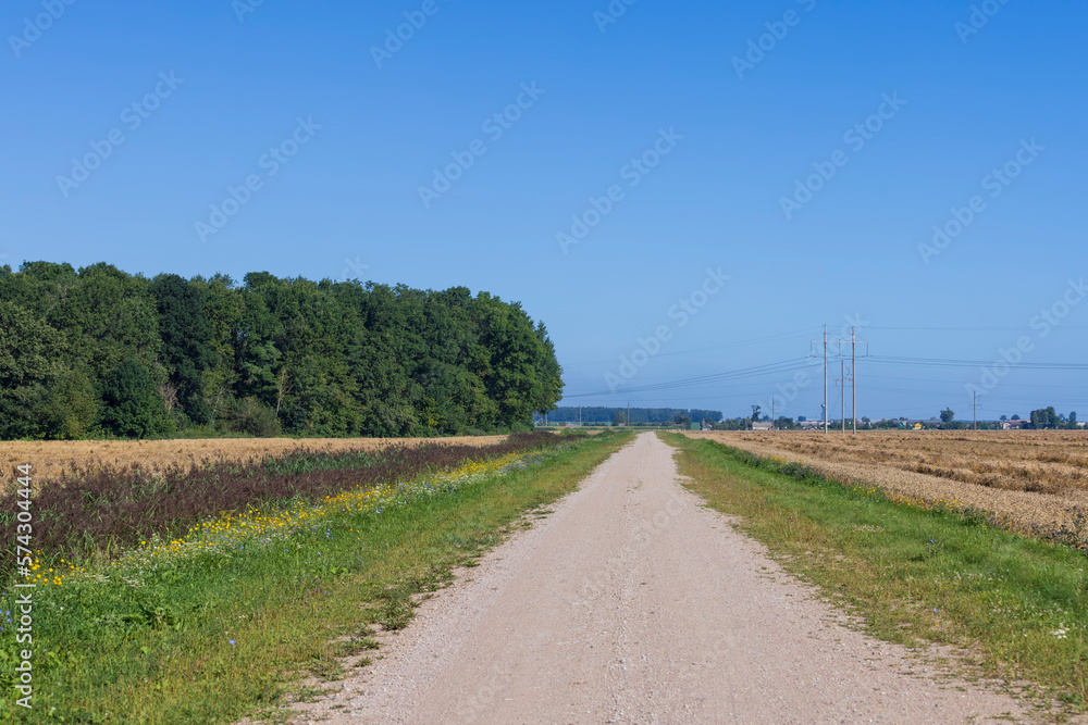 Unpaved highway in rural areas