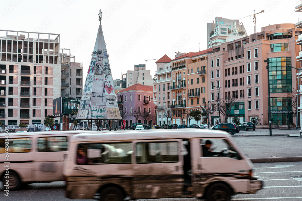 Fototapeta premium Historic Old Town of Beirut near Martyrs' square. Beirut, Lebanon.