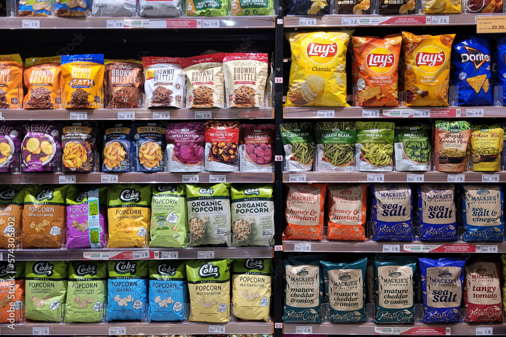 PENANG, MALAYSIA 22 FEB 2023 Various local and imported brands of