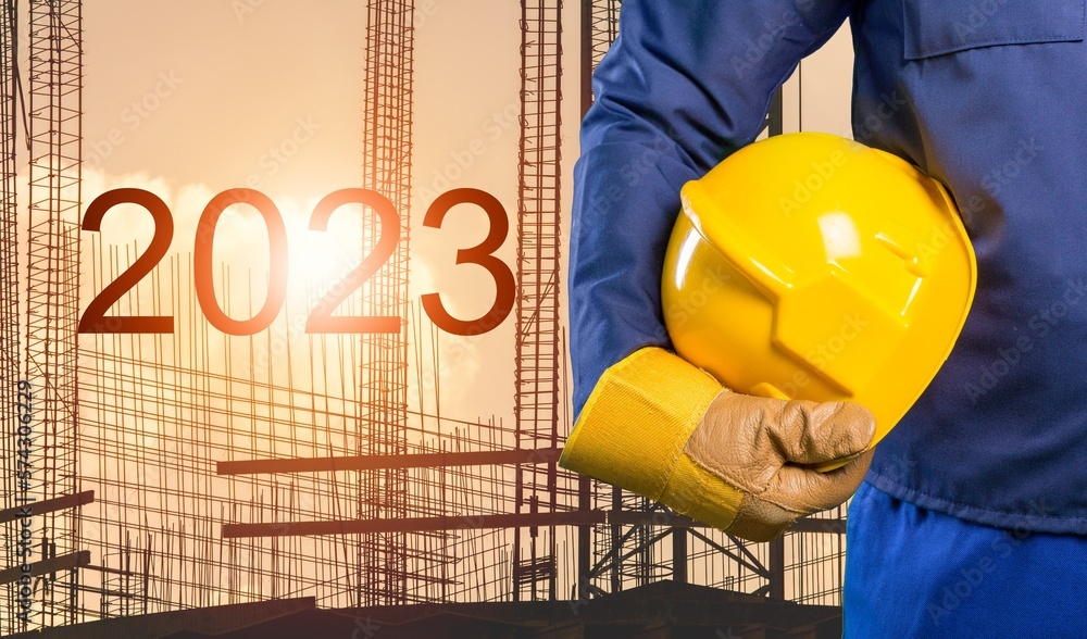 Engineer at work on construction buildings, year 2023. Engineer at work on construction buildings, year 2023.