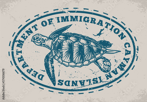 Sea turtle vintage monochrome logotype