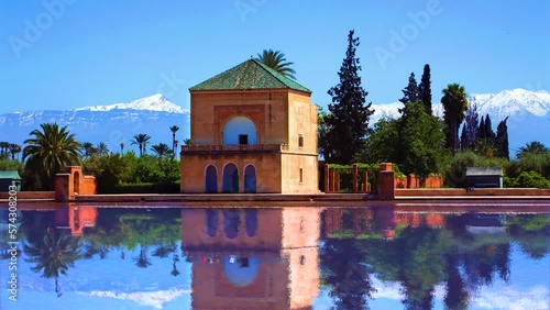 La Menara lake and Gardens Marrakech Morocco photo