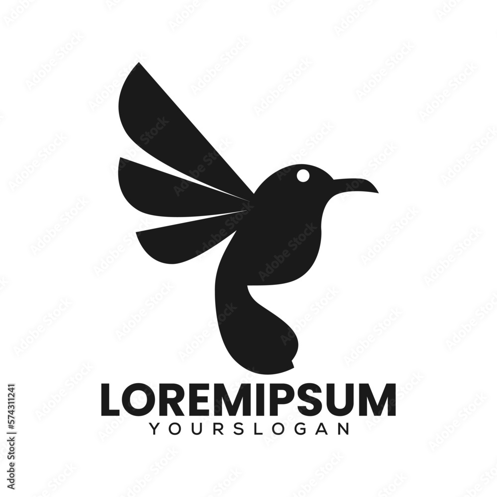 Obraz premium vector silhouette bird logo