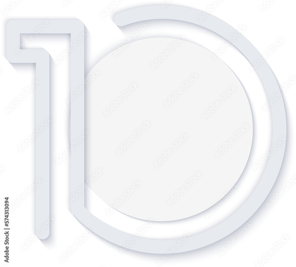 Elegant simple refined infographic number outline label icon Elegant simple refined infographic number outline label icon