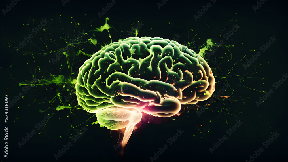 Fototapeta premium Neural Network Brain Science Concept - 4K Wallpaper