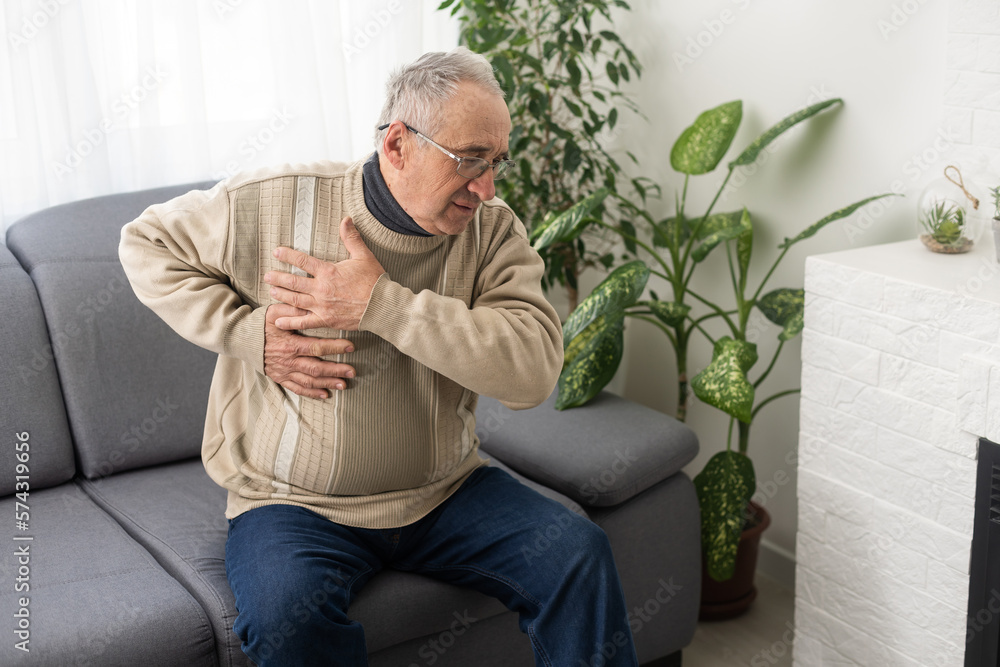 an elderly man has a heartache an elderly man has a heartache