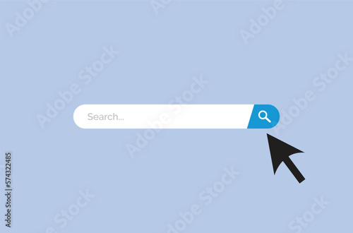 Search bar, Web Search button concept, Searching internet field, vector computer address symbol of text web form templates