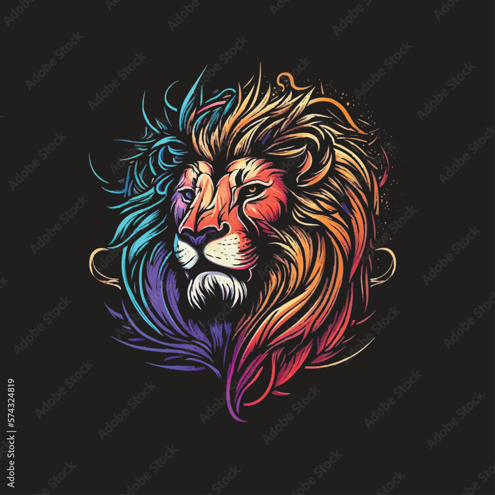 Lion Face Vector Art
